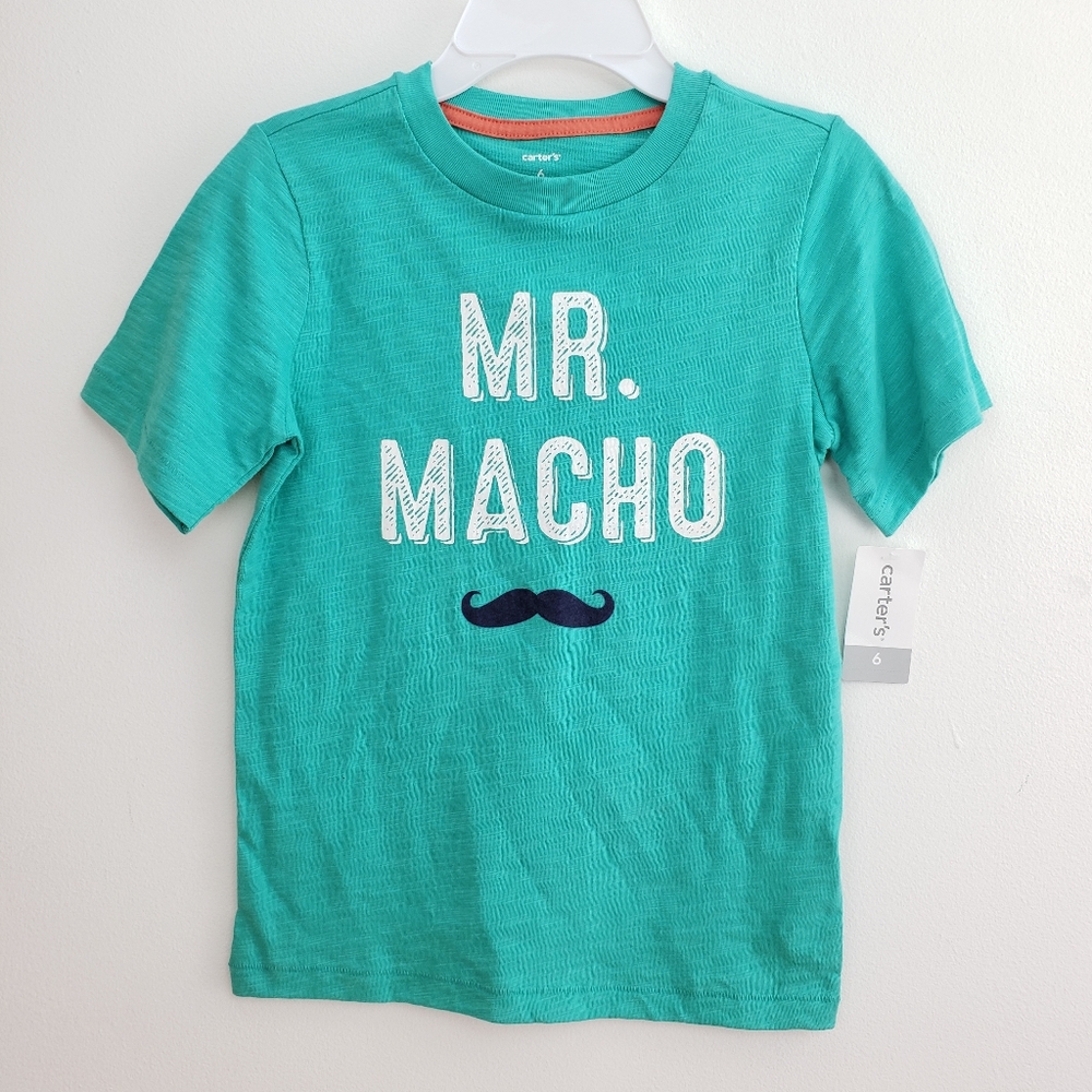 NEW Graphic T-shirt Tee Mr.Macho Carter's Size 6